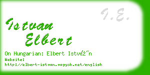 istvan elbert business card